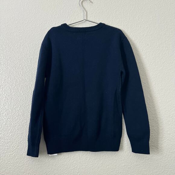 Disney Stitch Snowflake Winter Christmas Sweater Navy Blue - Picture 4 of 6